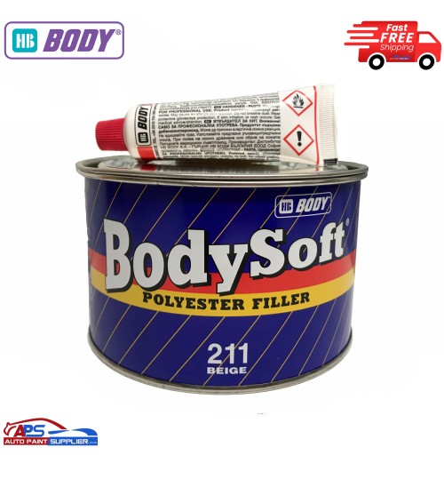 HB Body 211 Bodysoft Polyester 2K Car Body Filler 1kg